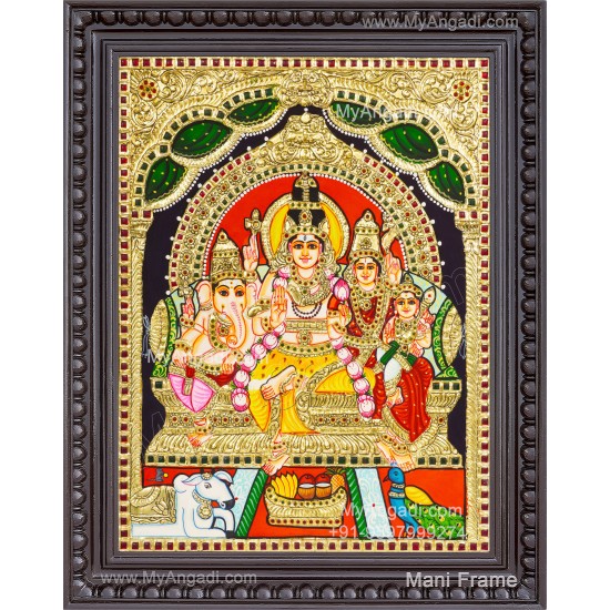 Shiva Parivar Tanjore Painting