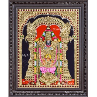 Perumal With Lakshmi Tanjore Painting