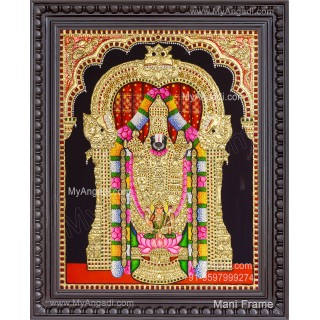 Perumal With Lakshmi Tanjore Painting
