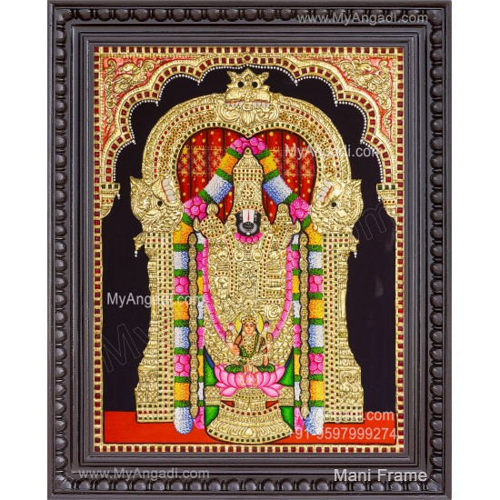 Perumal With Lakshmi Tanjore Painting