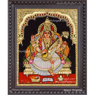 Saraswathi Tanjore Painting