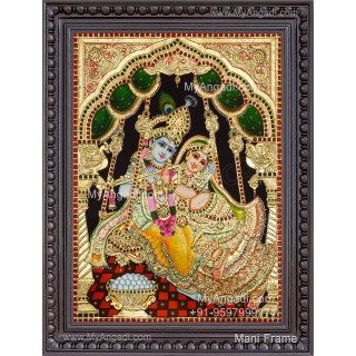 Jhula Radha Krishna Tanjore Painting