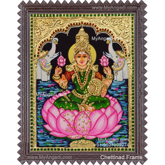 Gajalakshmi Tanjore Painting