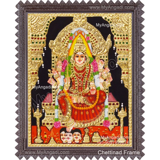 Samayapura Mariamman Tanjore Painting