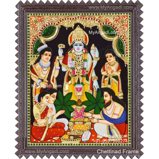 Sathya Narayana Swami Tanjore Painting