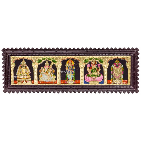 5 Panel  Tanjore Painting