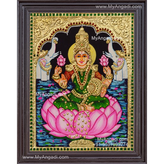 Gajalakshmi Tanjore Painting