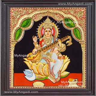 Saraswathi Tanjore Painting