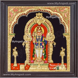Palani Raja Alangara Murugan Tanjore Painting