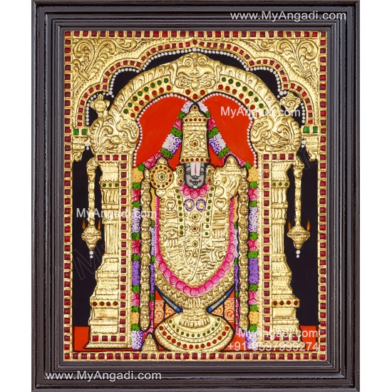 Perumal Tanjore Painting, Vishnu Tanjore Painting