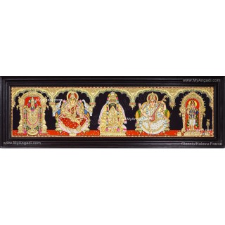 5 Panel  Tanjore Painting