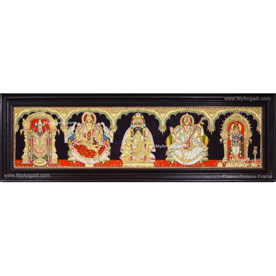 5 Panel  Tanjore Painting