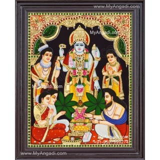 Sathya Narayana Swami Tanjore Painting