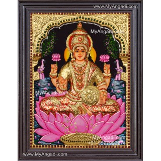 Gajalakshmi 3d Tanjore Painting