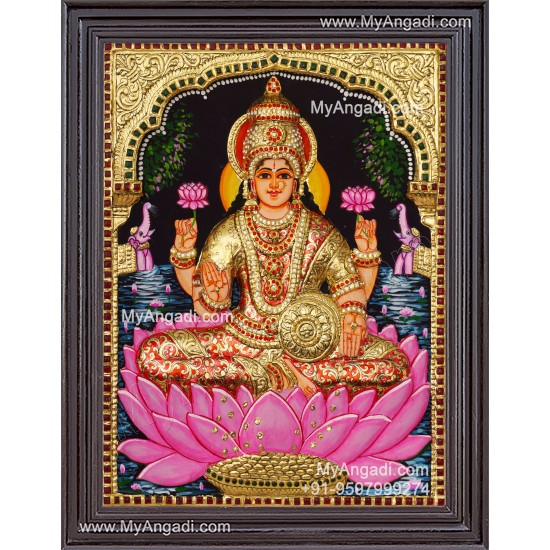 Gajalakshmi 3d Tanjore Painting