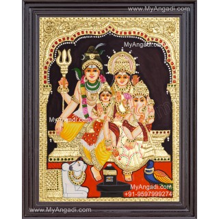 Shiva Family Tanjore Painting