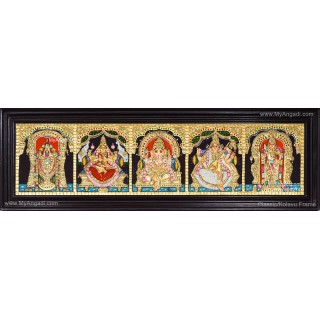 5 Panel  Tanjore Painting