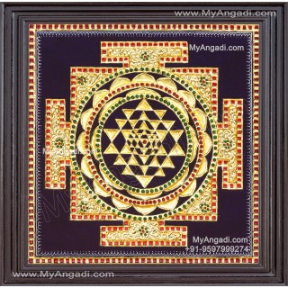 Sri Chakram Tanjore Painting