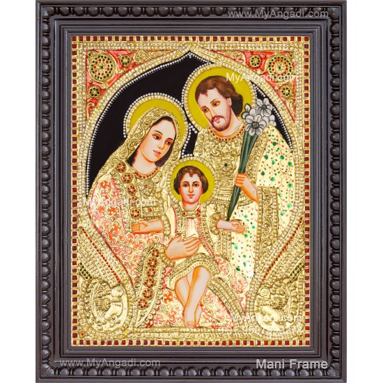 Mary Joseph Jesus Tanjore Painting