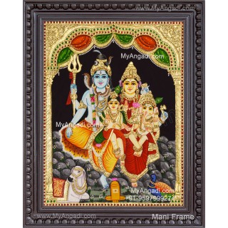 Shivan Family Tanjore Painting