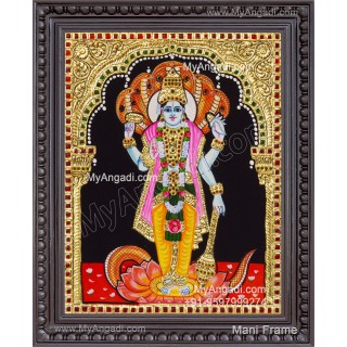 Perumal Tanjore Painting, Vishnu Tanjore Painting