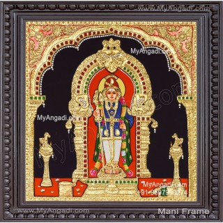 Palani Raja Alangara Murugan Tanjore Painting