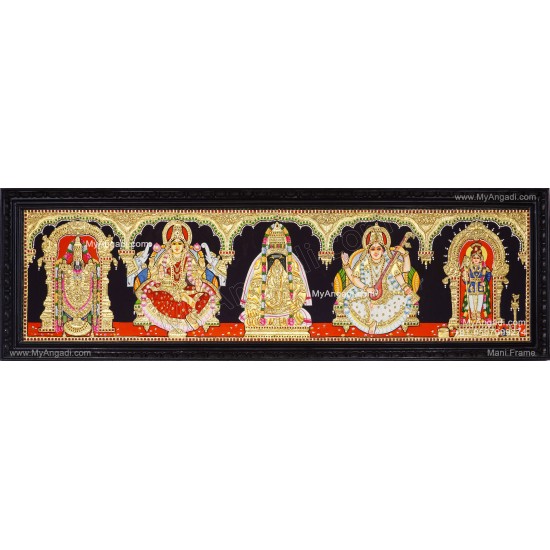 5 Panel  Tanjore Painting