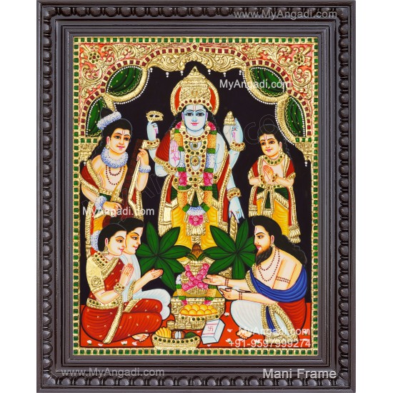 Sathya Narayana Swami Tanjore Painting