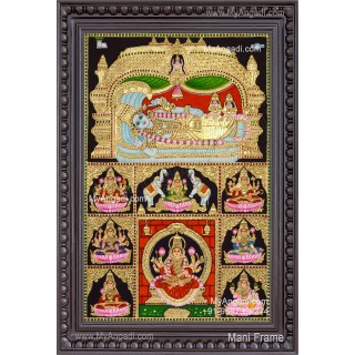 Ranganathar With Ashtalakshmi Tanjore Painting