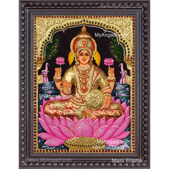 Gajalakshmi 3d Tanjore Painting
