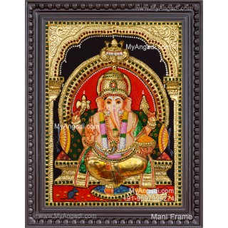 Ganesha 3d Tanjore Painting