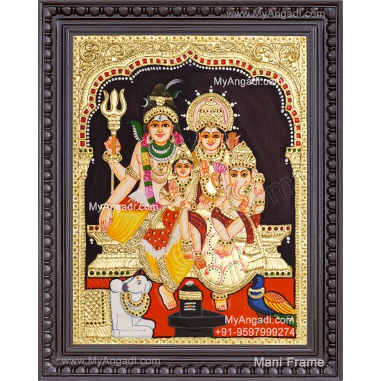 Shiva Family Tanjore Painting