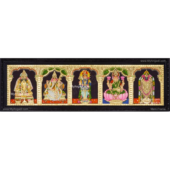 5 Panel  Tanjore Painting
