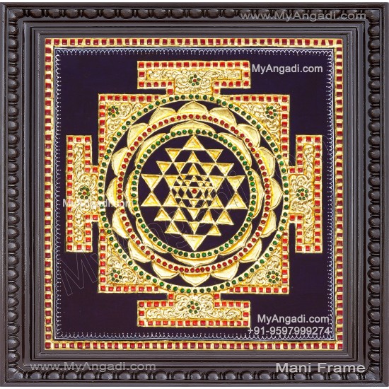 Sri Chakram Tanjore Painting