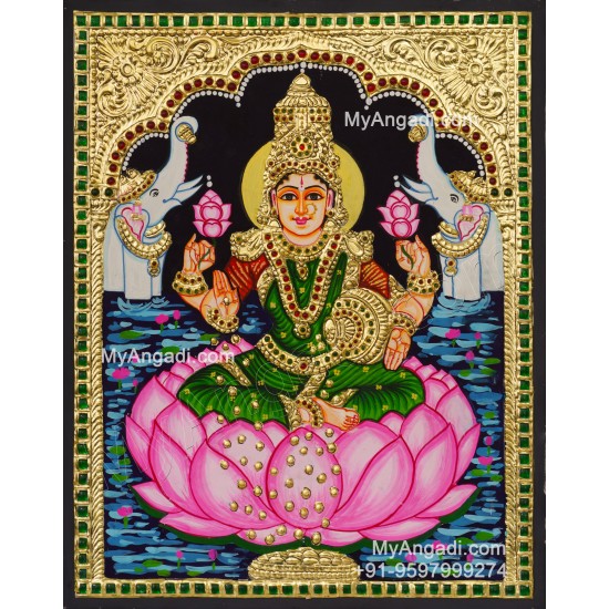 Gajalakshmi Tanjore Painting