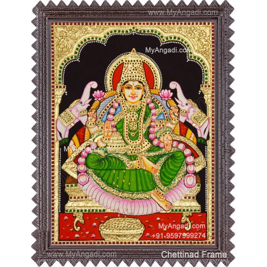 Gajalakshmi Tanjore Painting