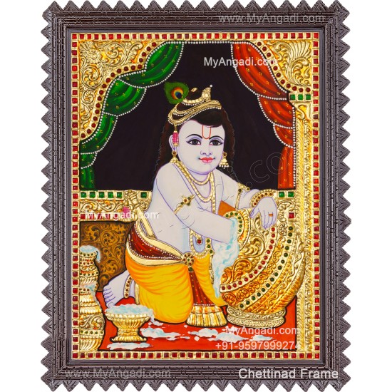 Butter Krishna Tanjore Painting