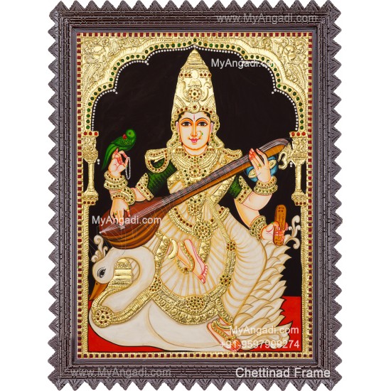 Saraswathi Tanjore Painting
