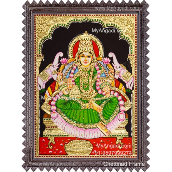 Gajalakshmi Tanjore Painting