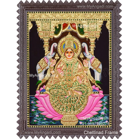 Gajalakshmi Tanjore Painting