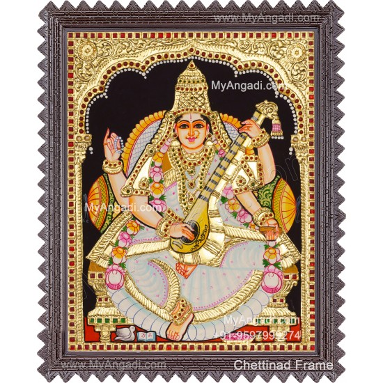 Saraswathi Tanjore Painting