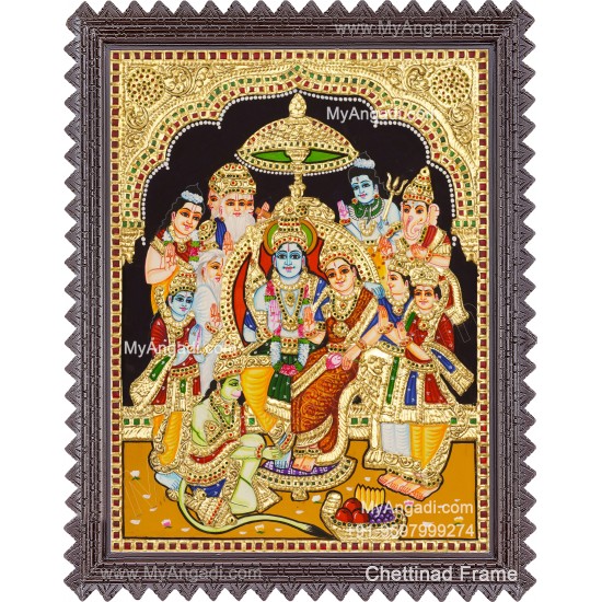 Ramar Pattabhishekam Tanjore Painting