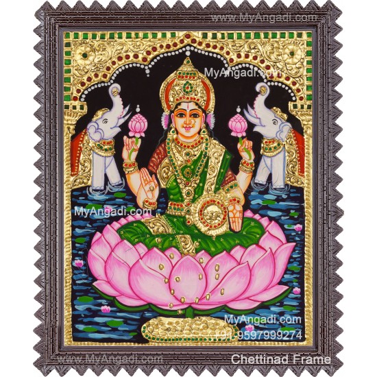 Gajalakshmi Tanjore Painting