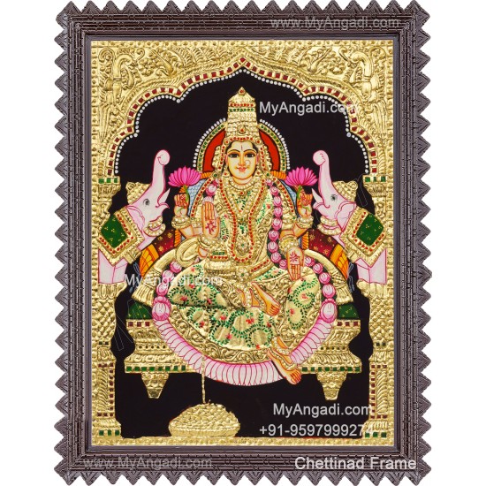Gajalakshmi Tanjore Painting