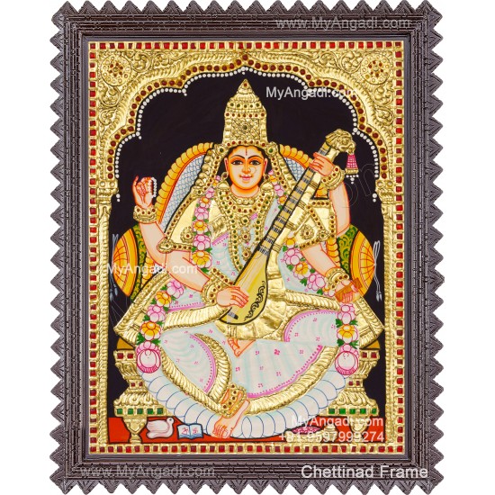Saraswathi Tanjore Painting