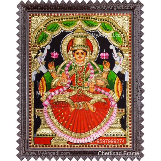 Gajalakshmi 2d Tanjore Painting