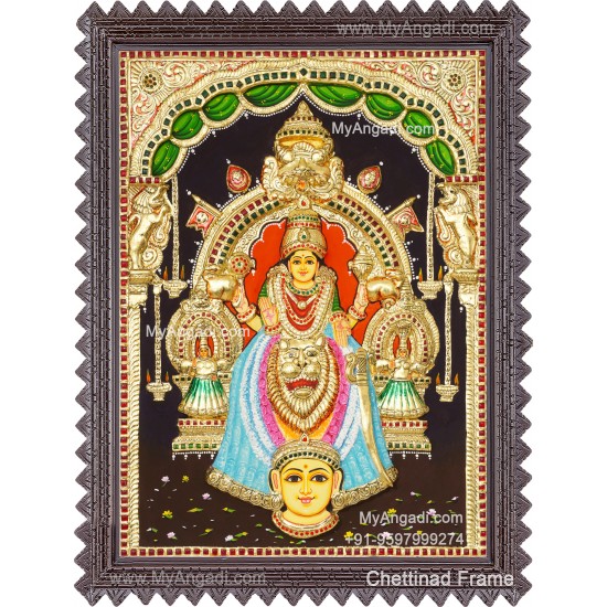 Kollur Mookambikai 3D Tanjore Painting