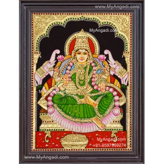Gajalakshmi Tanjore Painting