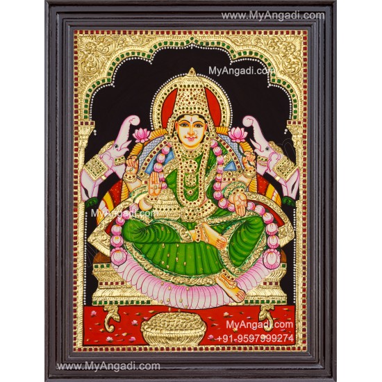 Gajalakshmi Tanjore Painting