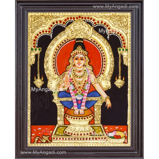 Aiyyappan Tanjore Painting, Iyyappan Tanjore Painting
